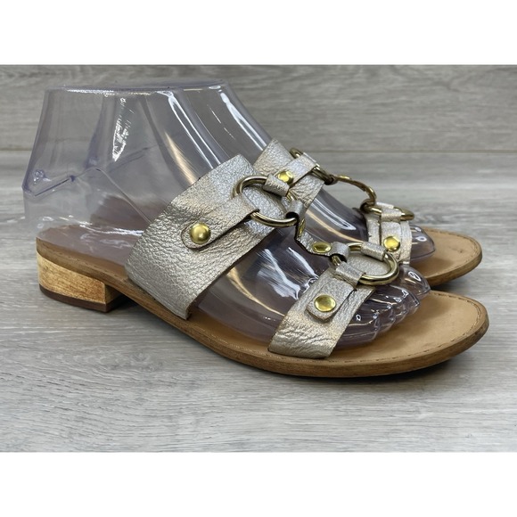Latigo Shoes - Latigo Rush Women's Sandal Silver Leather 6.5 Double Strap Buckle Boho‎ Comfort